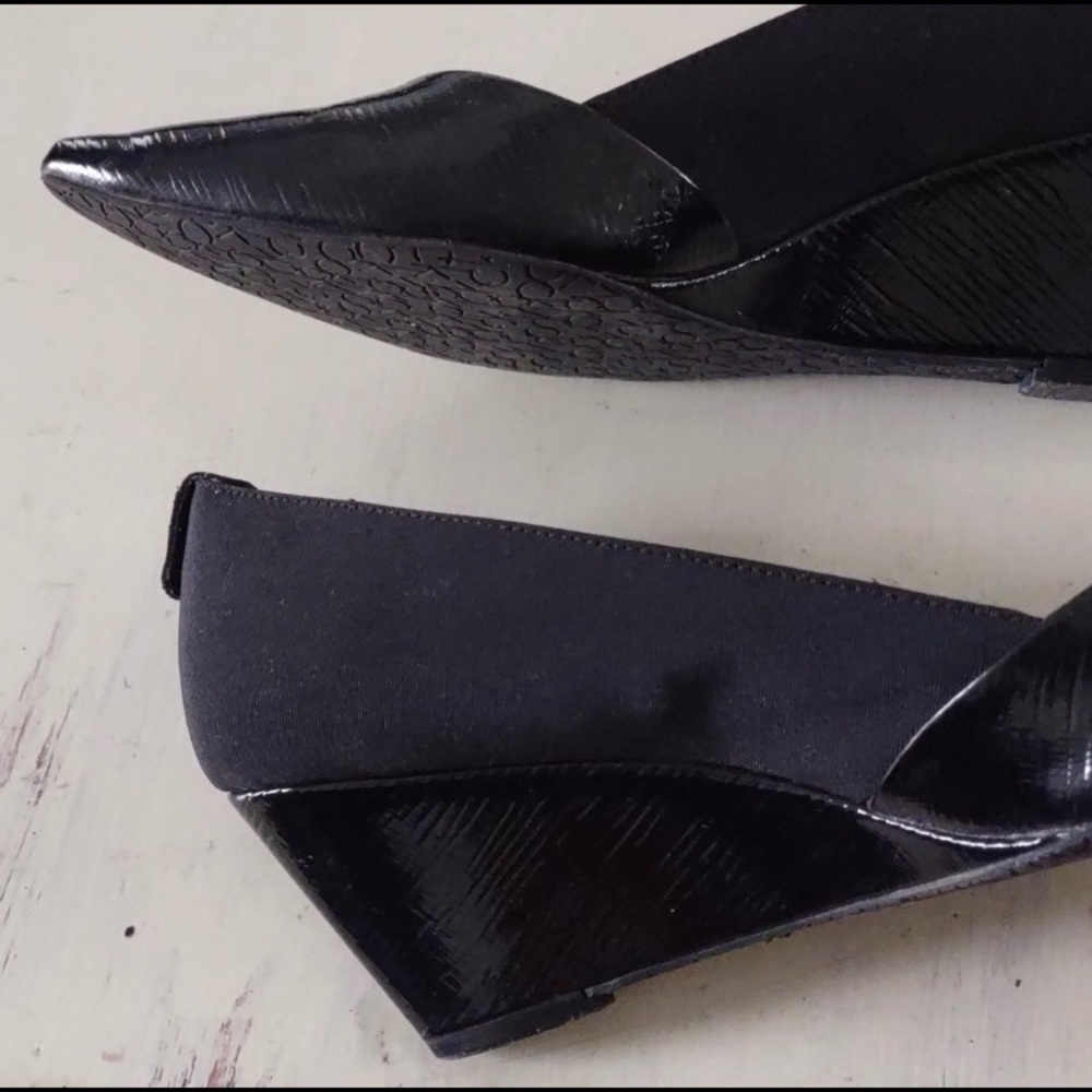 Calvin Klein patent snake skin finish wedges - Picture 13 of 16